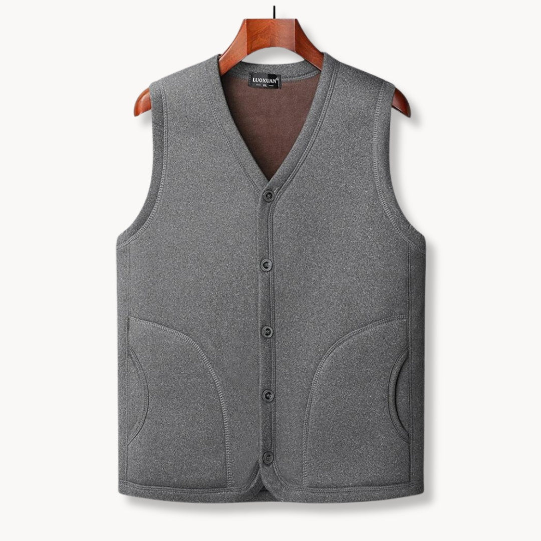 Garner fleece vest in Light Grey 1