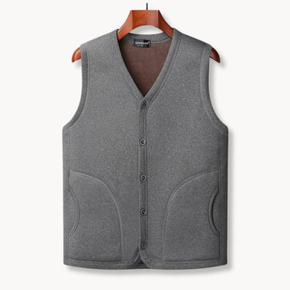 Garner fleece vest in Light Grey 1