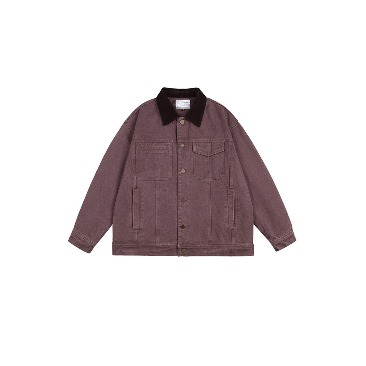 Garrick cotton chore jacket in Purple Brown 1