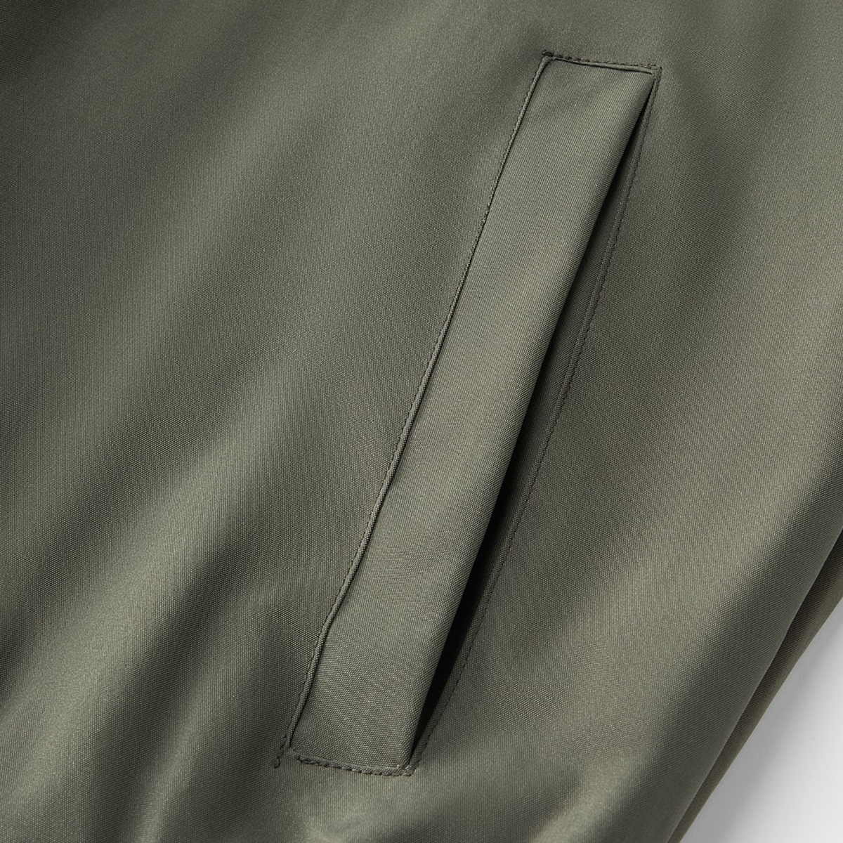 Garrison varsity jacket side pocket close-up
