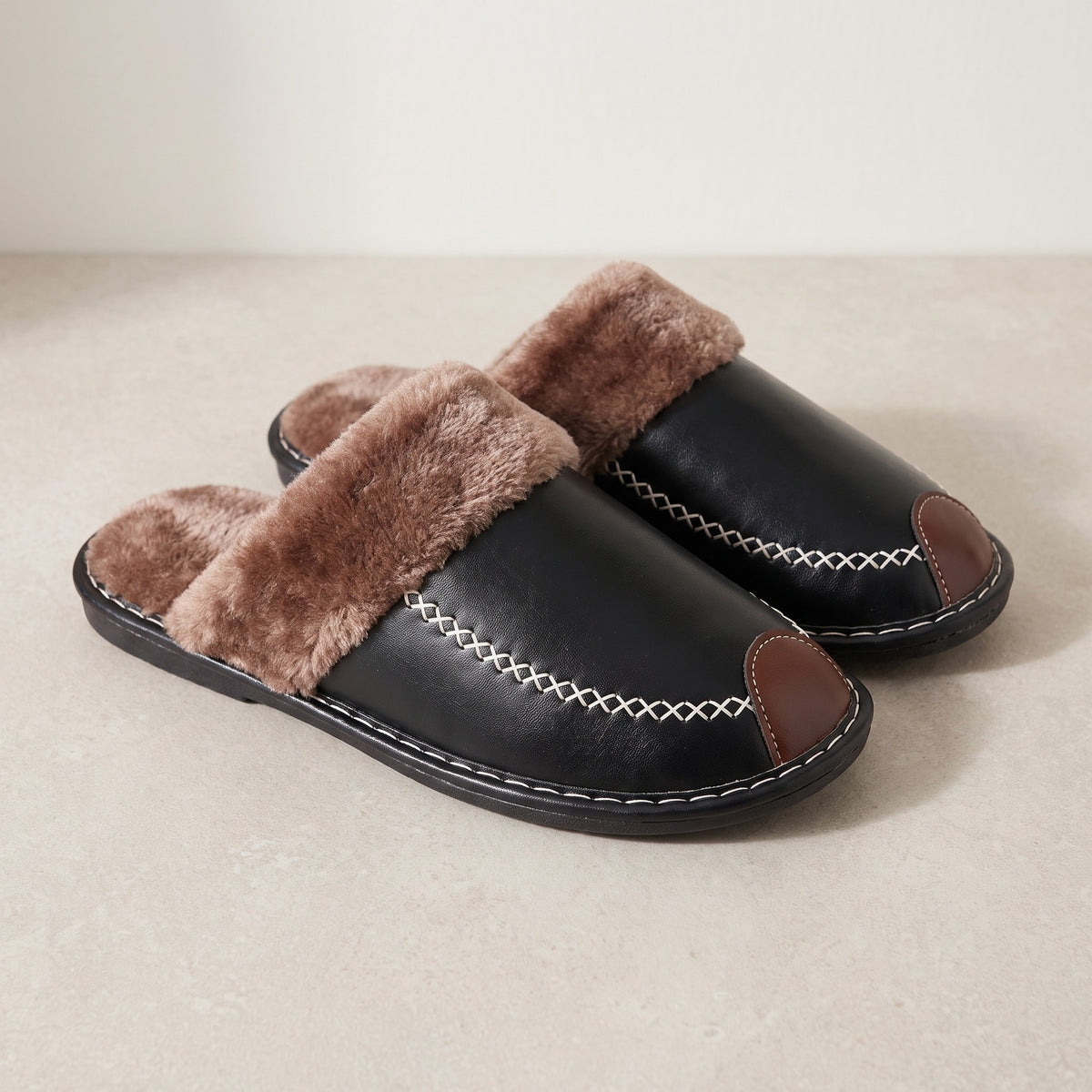 Garrison men's scuff slippers hero product only in Black 0