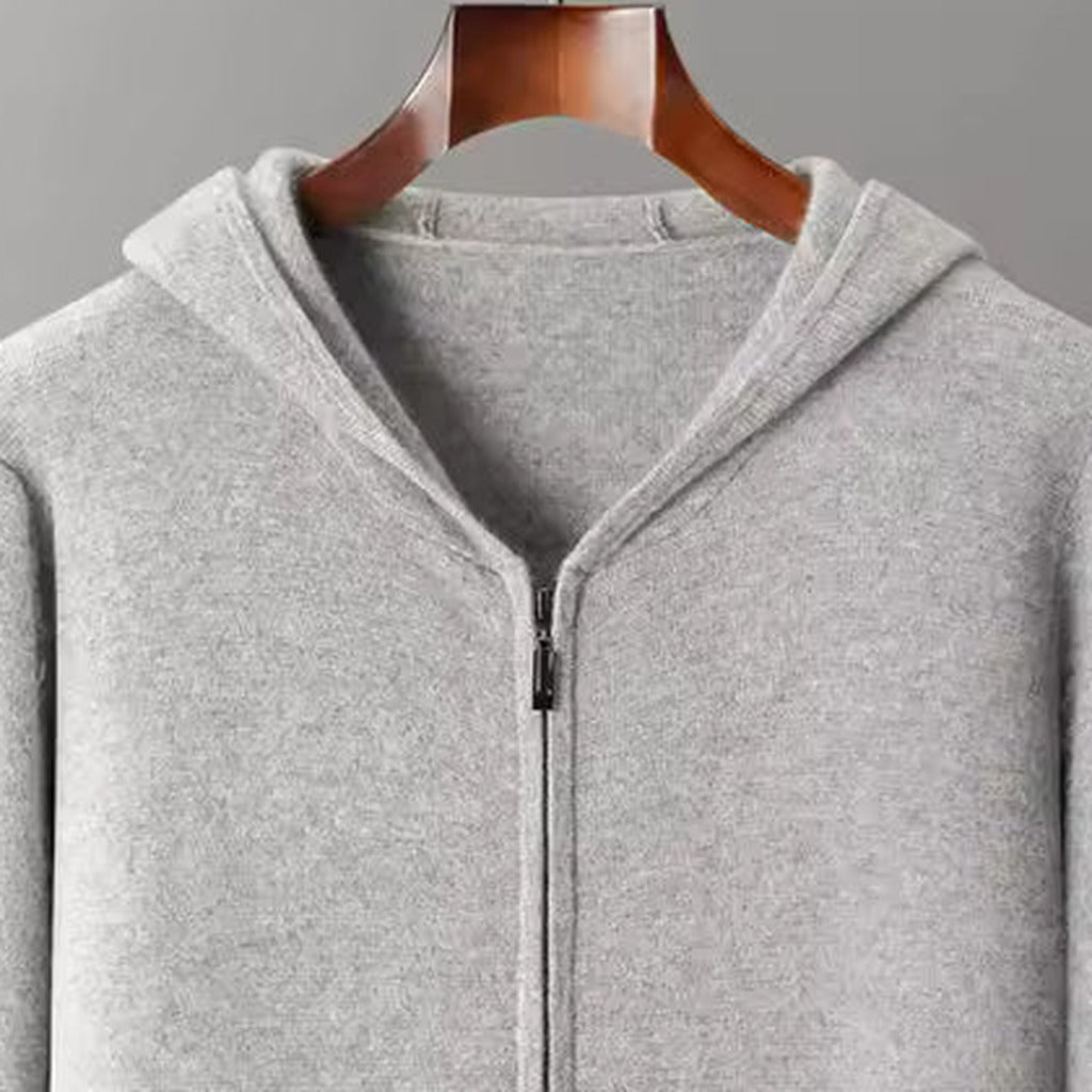 A hood and a zip