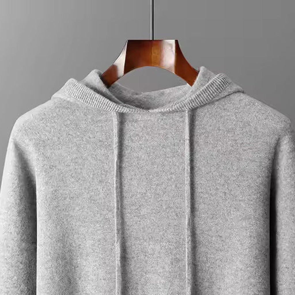 Men's hooded sweater and jogger set - hood and drawcords