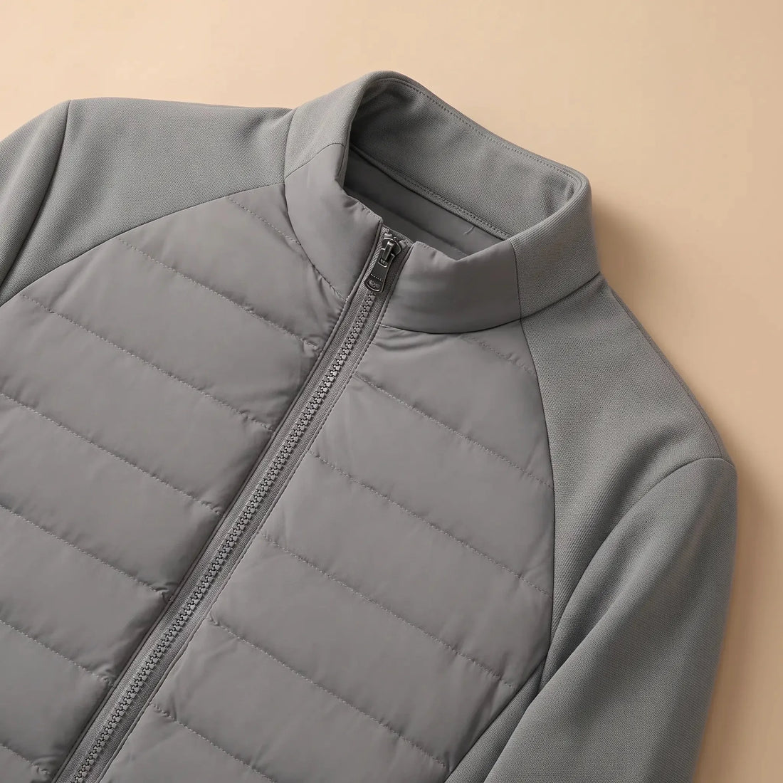 Collar, zip and pockets