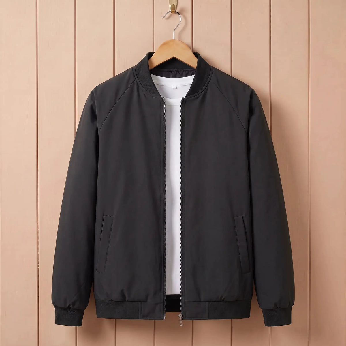 Men's padded bomber jacket in Black 1