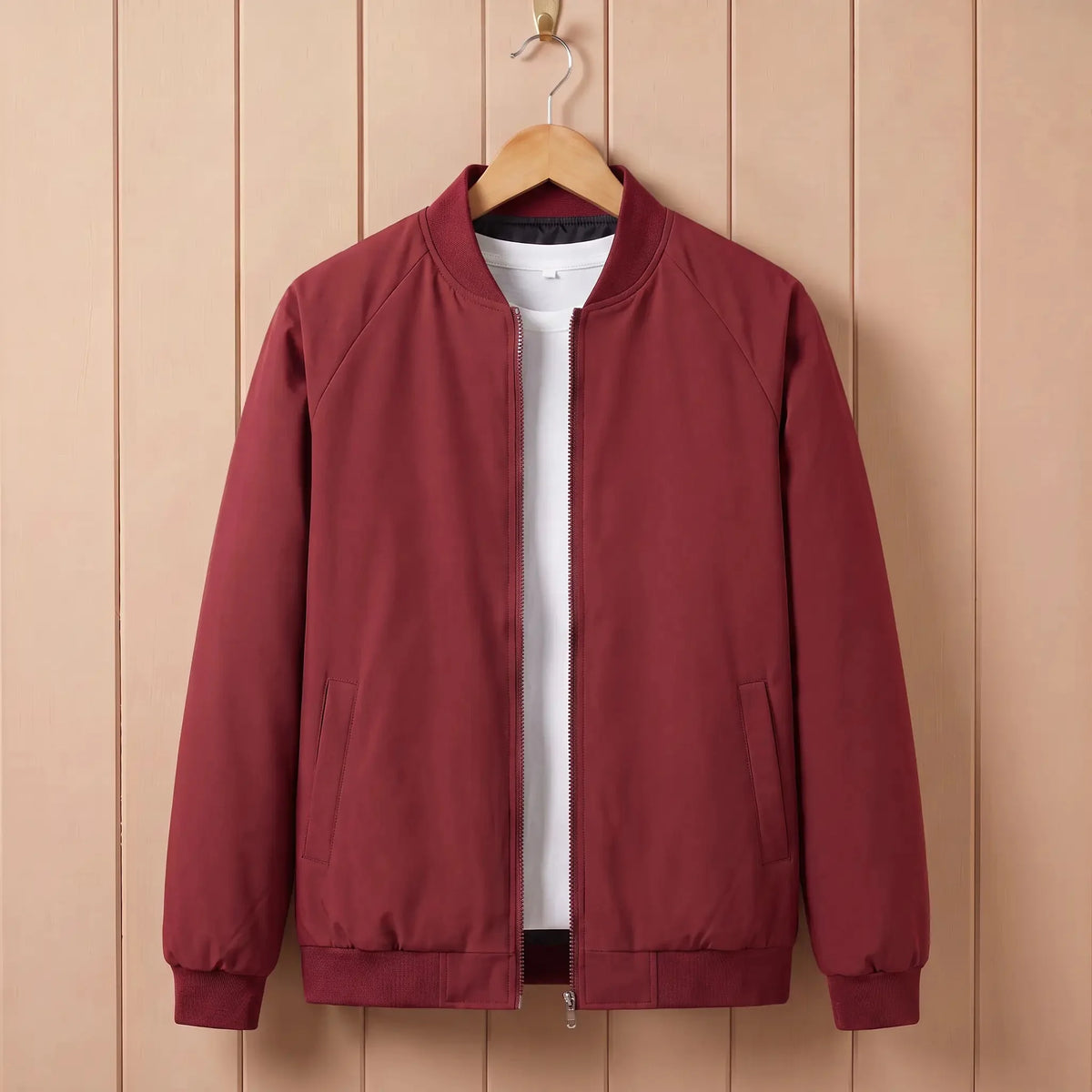 Men's padded bomber jacket in Red 1