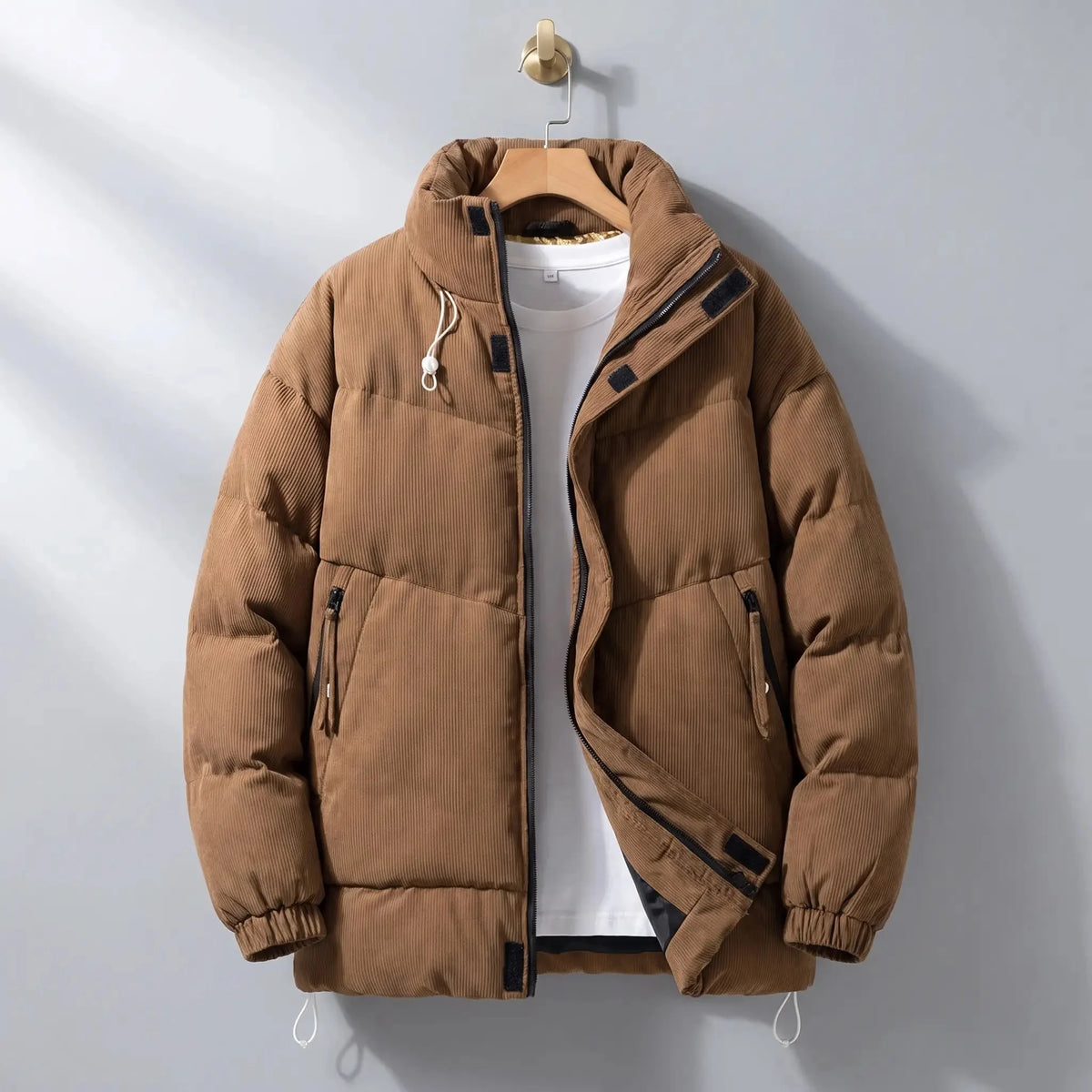 Men's padded puffer jacket in Brown 1