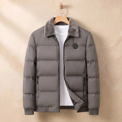 Men's quilted puffer jacket in Grey 1