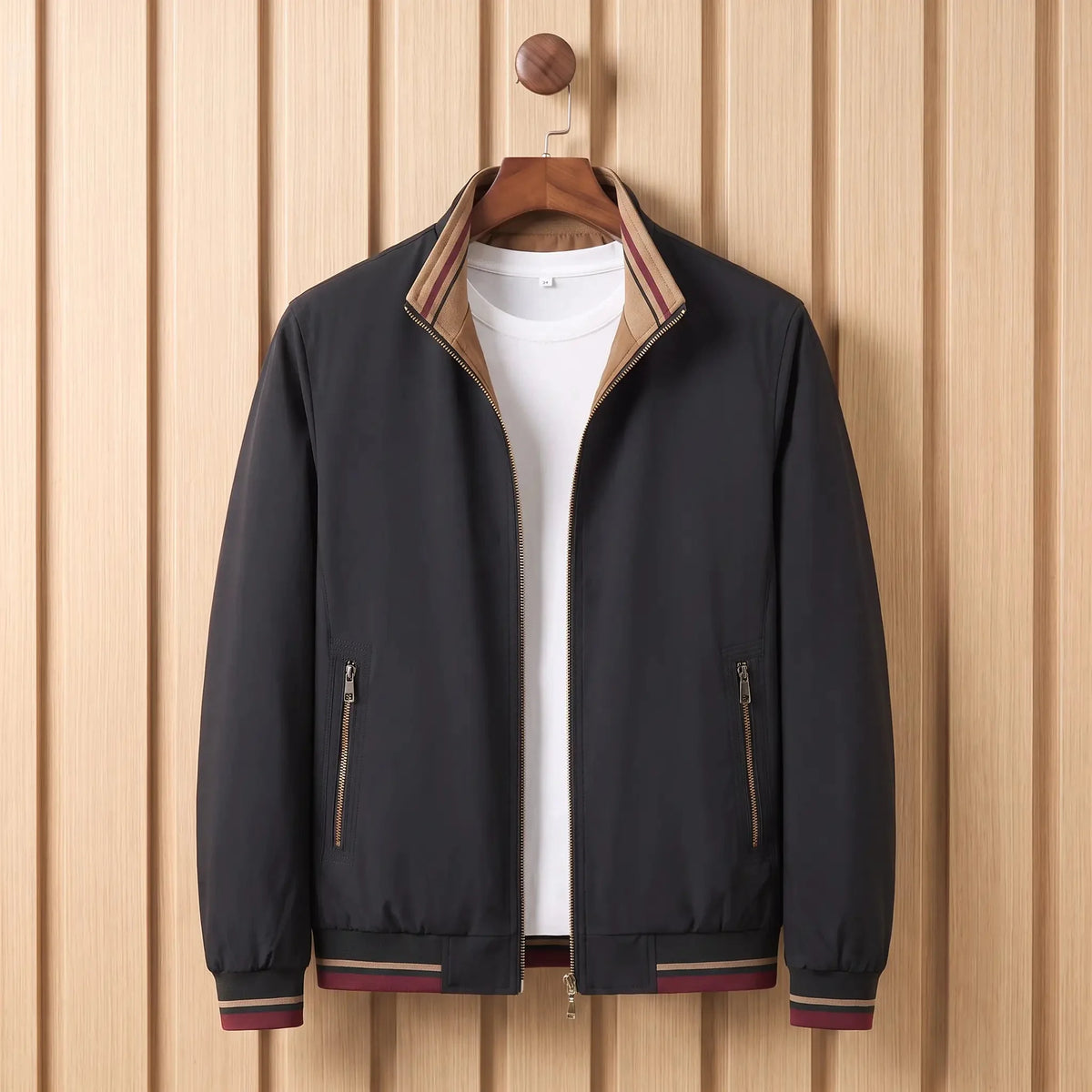 Men's stand-collar jacket in Black 1