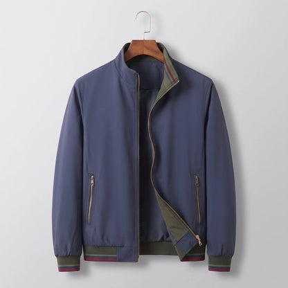 Men's stand-collar jacket, studio view