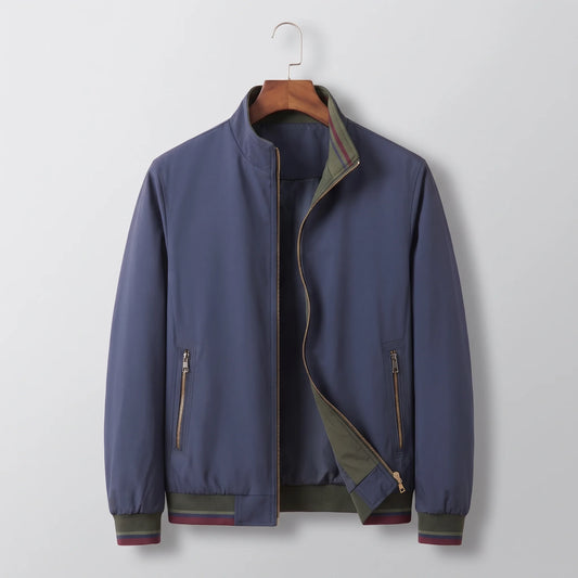 Men's stand-collar jacket, studio view