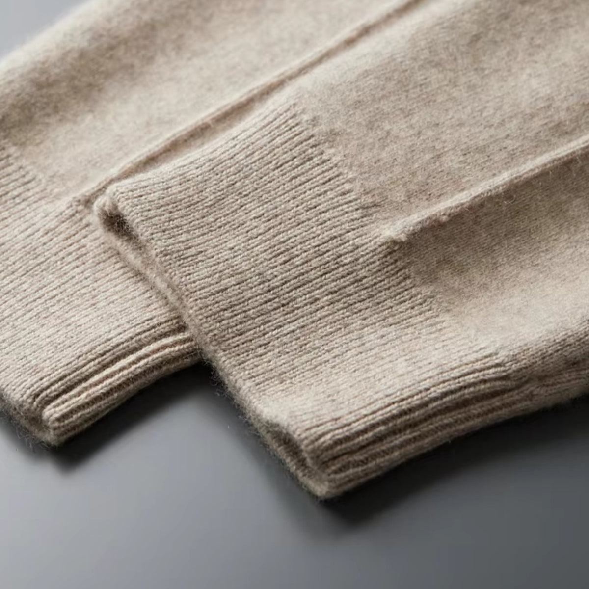 Close view of the ribbed ankle cuff