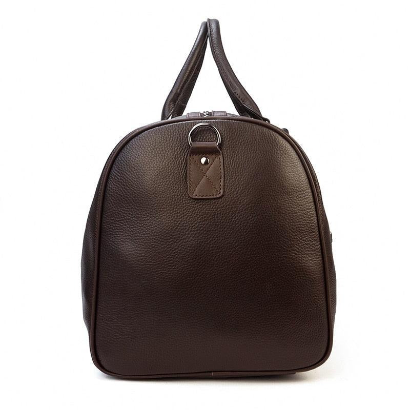 Side view of the weekender duffle bag