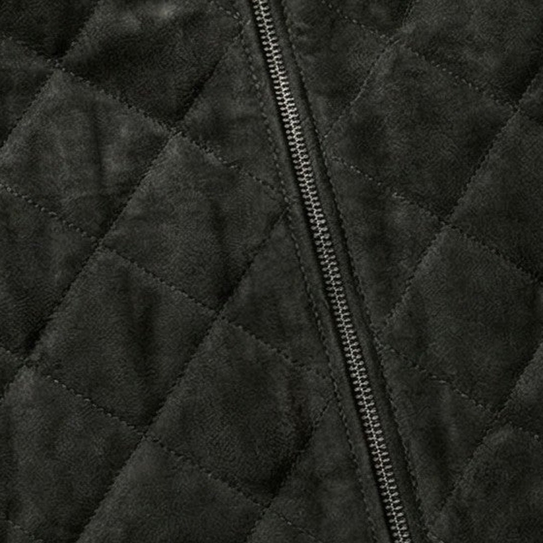 Front zip and stitch lines on a men's vest