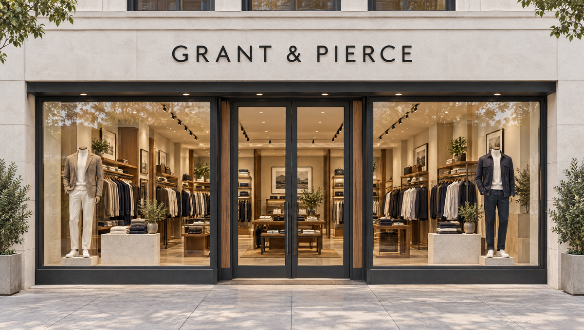 Illustrative Grant &amp; Pierce storefront concept
