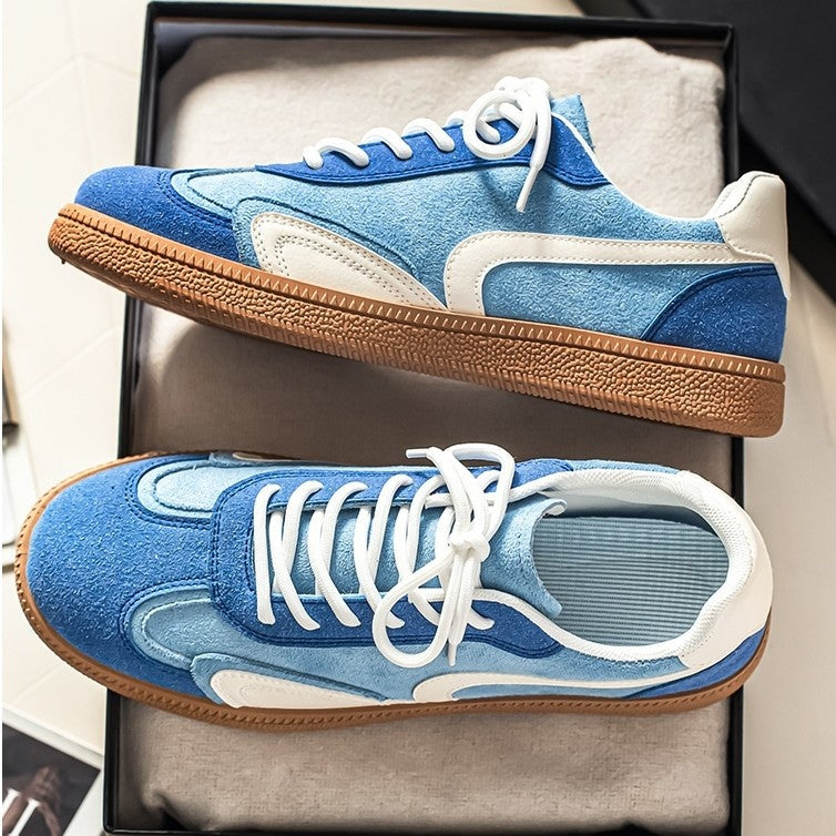 Gresham retro suede sneakers in Blue 1
