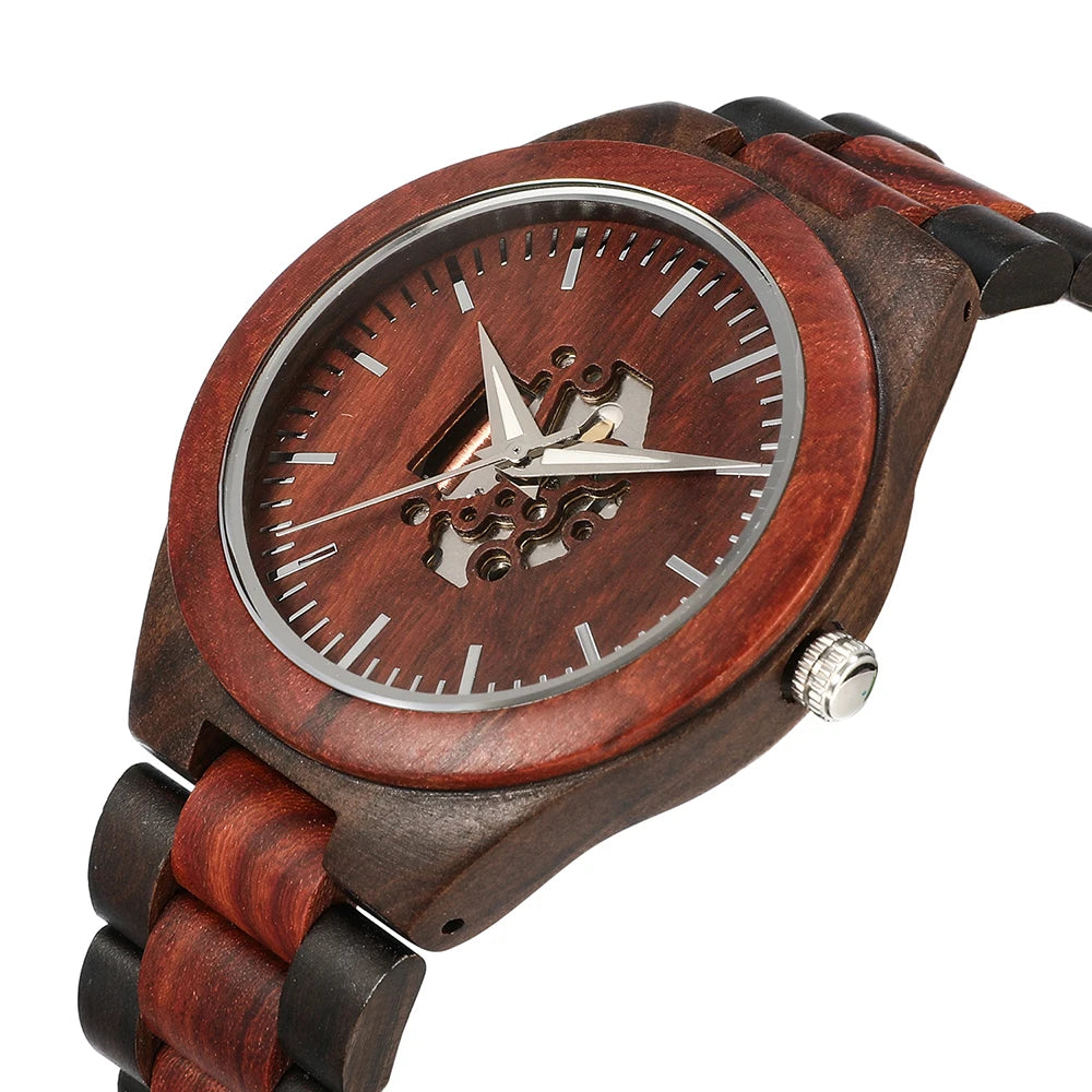 Hartley watch dial close-up with skeleton window