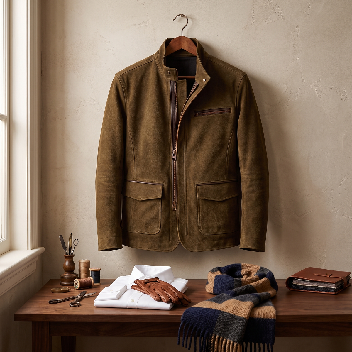 Whitmore suede field jacket in Brown 5