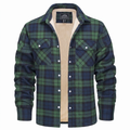 Callum flannel shirt jacket in Green 1