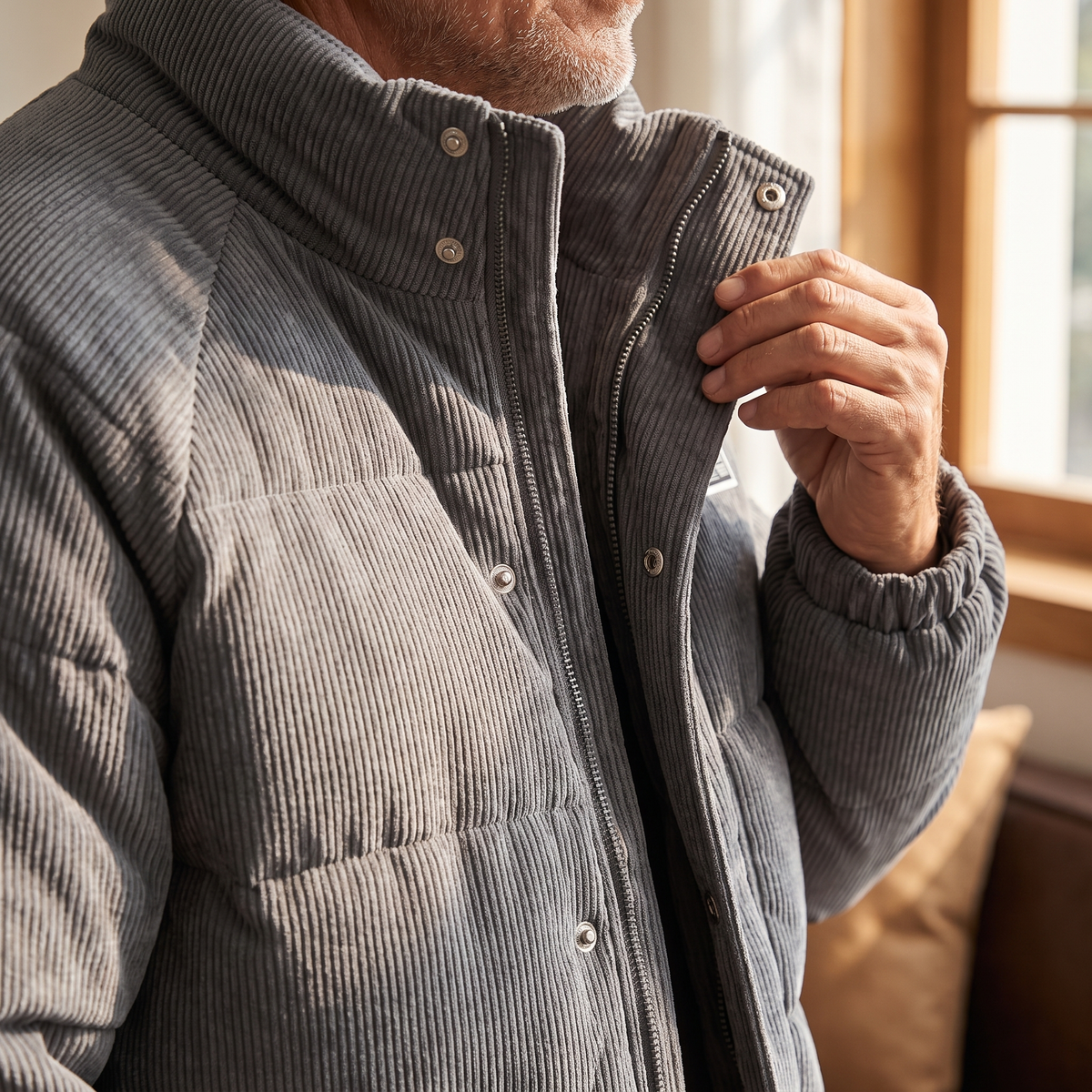 Sutton corduroy jacket in Grey 3
