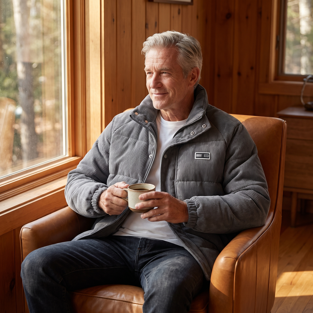 Sutton corduroy jacket in Grey 4