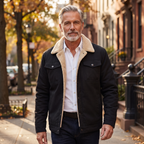 Lennox sherpa lined jacket in Black 2