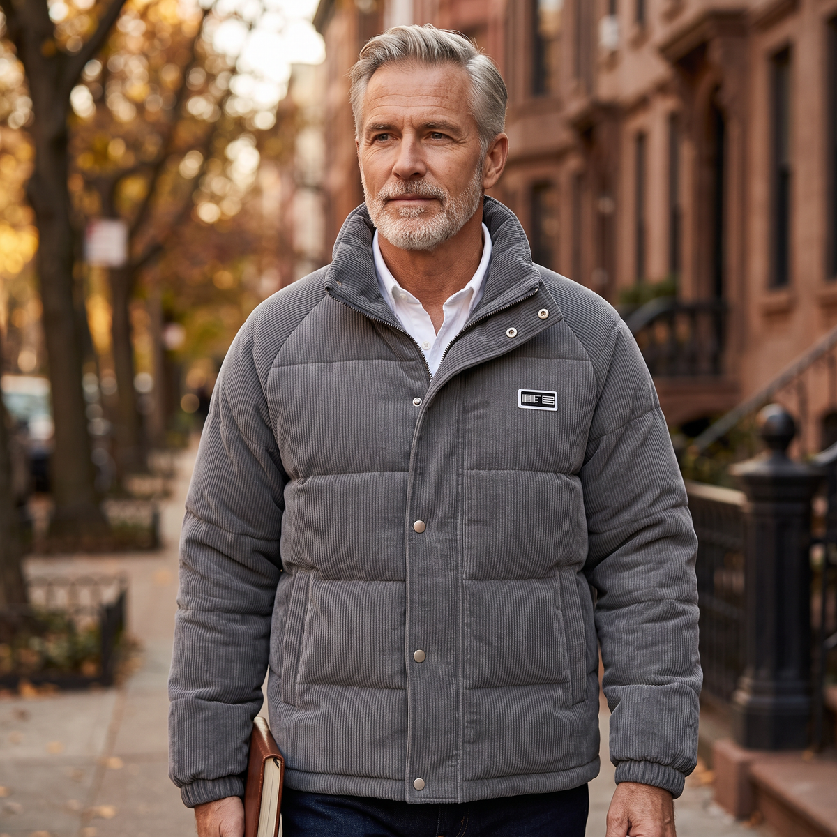 Sutton corduroy jacket in Grey 2