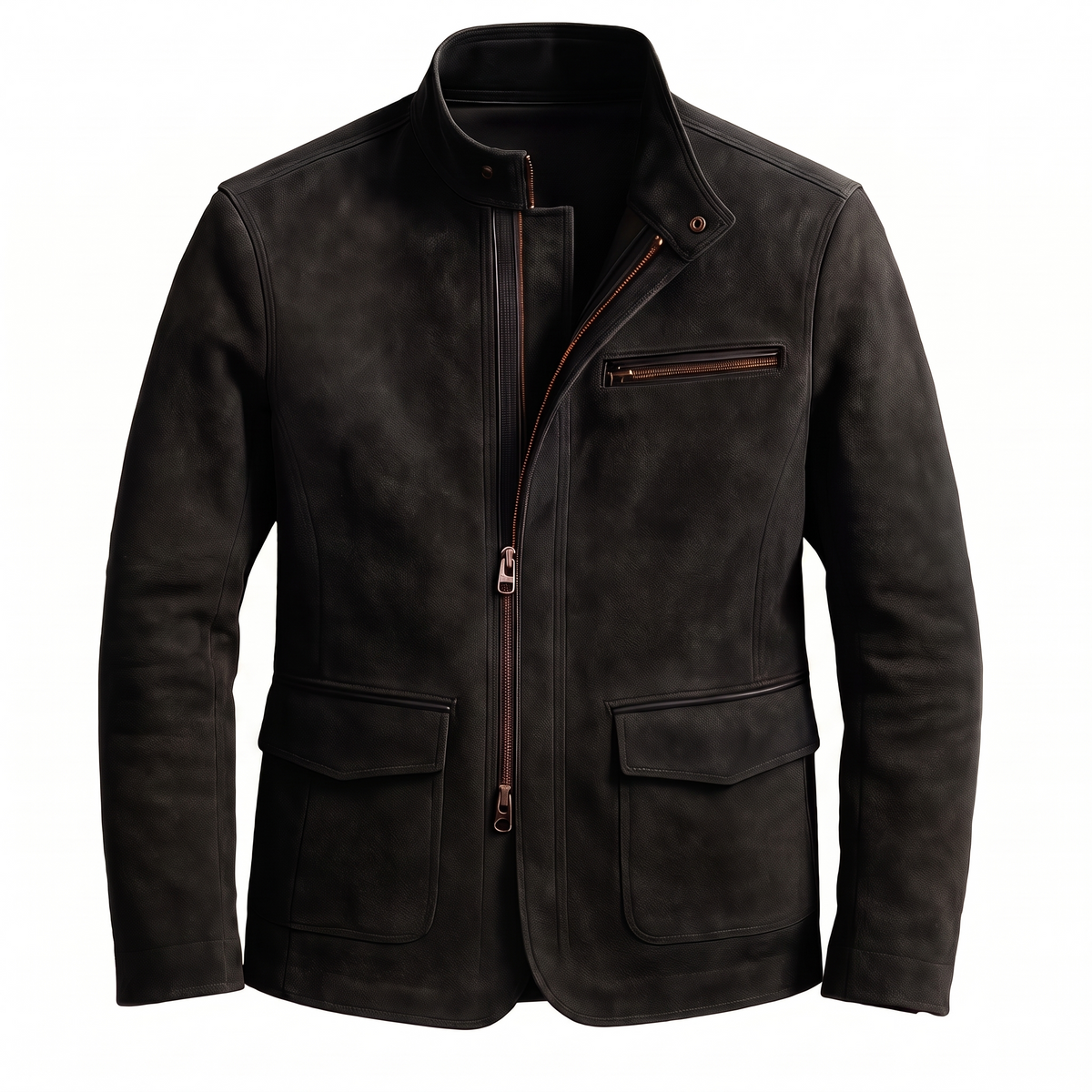 Whitmore suede field jacket in Black 1