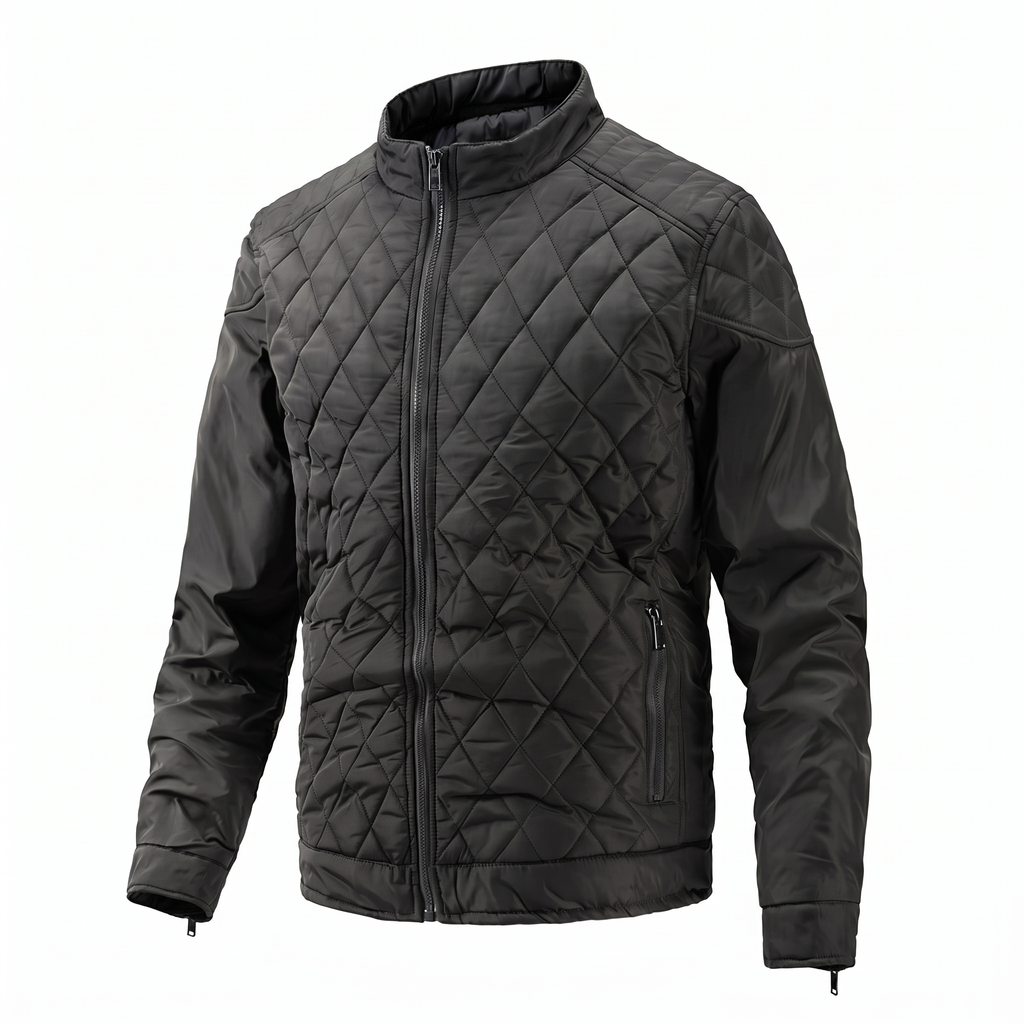 Everett quilted bomber jacket in Black 1