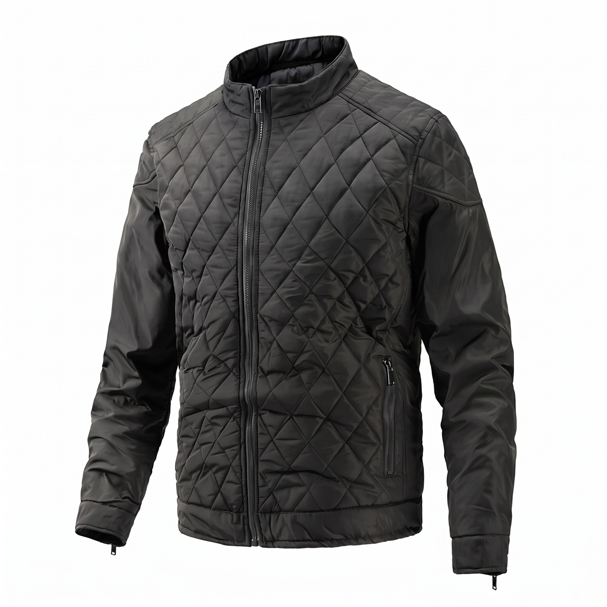 Everett quilted bomber jacket in Black 1