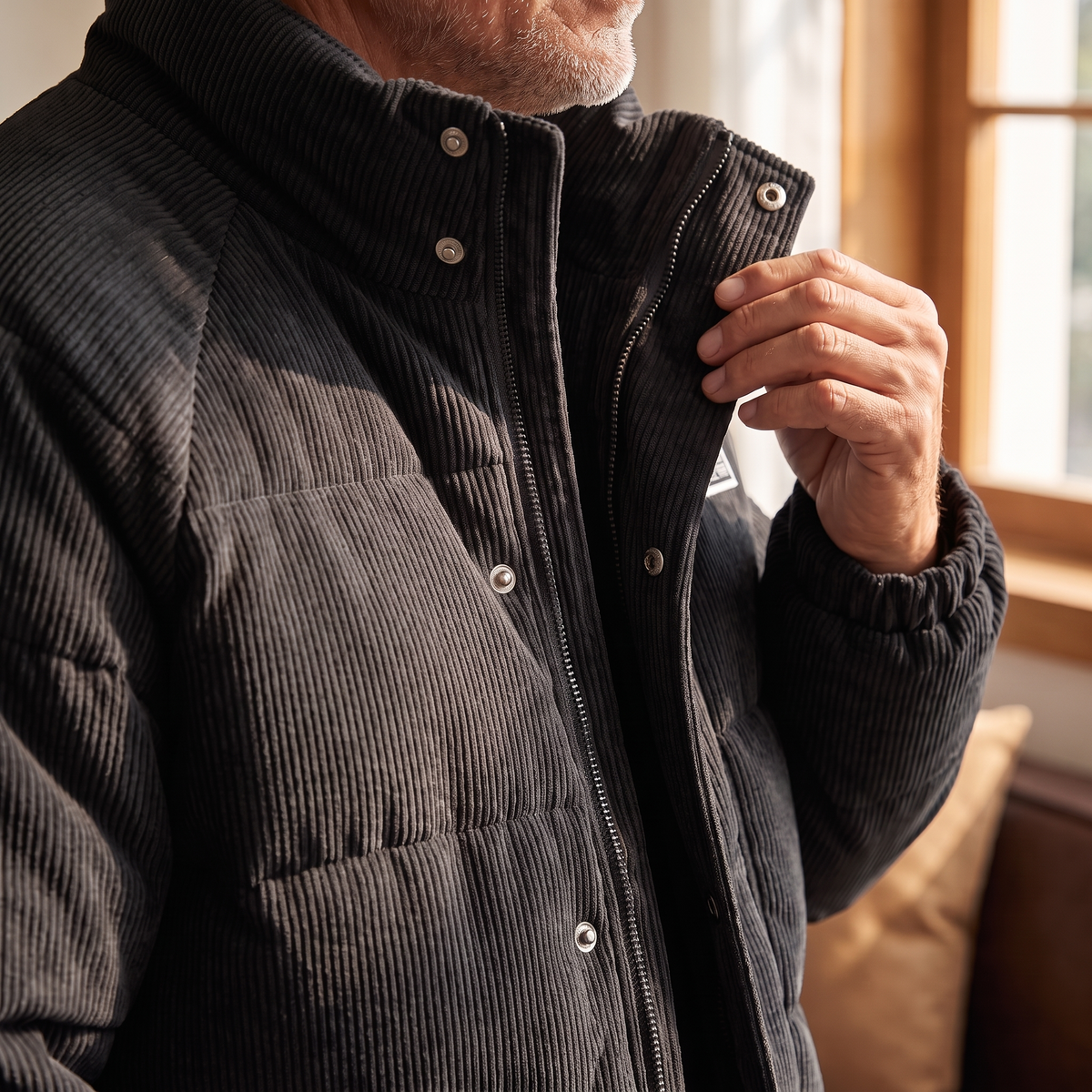 Sutton corduroy jacket in Black 3