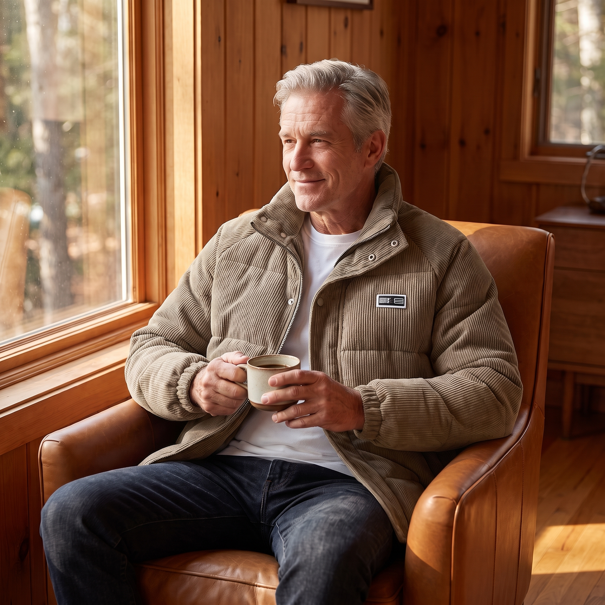Sutton corduroy jacket in Khaki 4