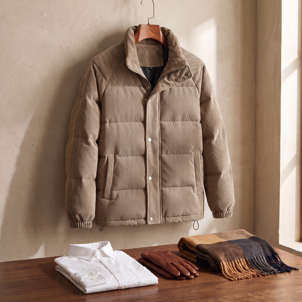Sutton corduroy jacket in Khaki 5