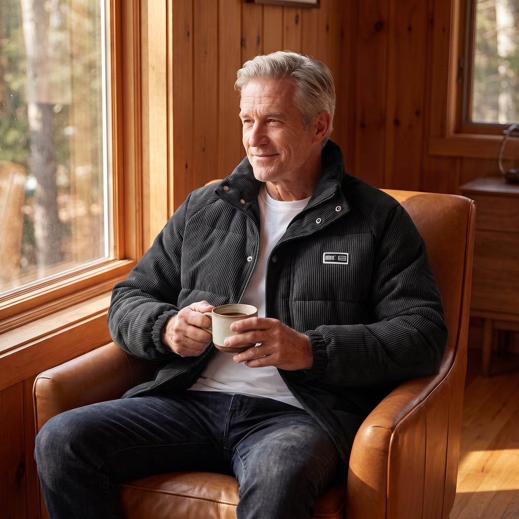 Sutton corduroy jacket in Black 4
