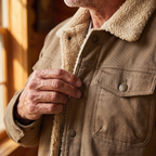 Lennox sherpa lined jacket in Khaki 3