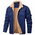Lennox sherpa lined jacket in Blue 1