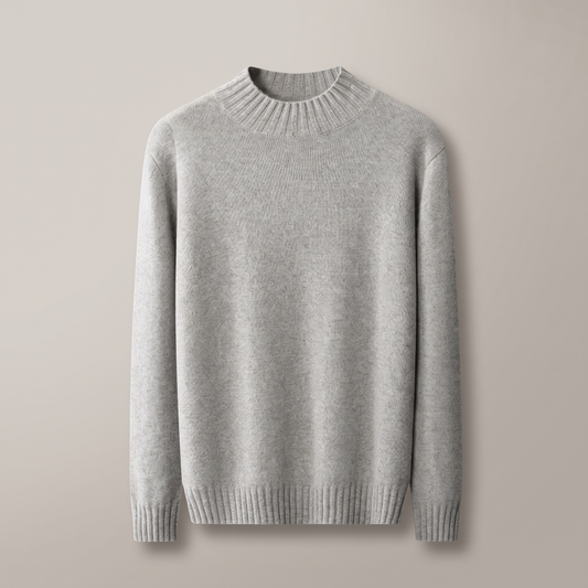 Men's mock-neck knit sweater hero