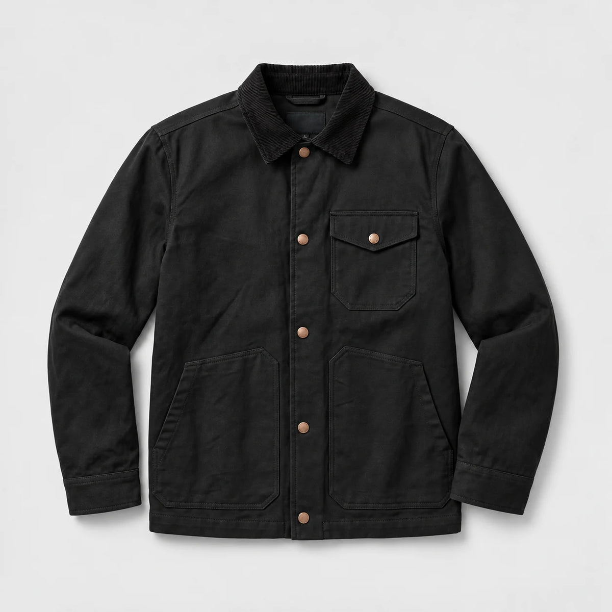 Holloway corduroy-collar work jacket in Black 1