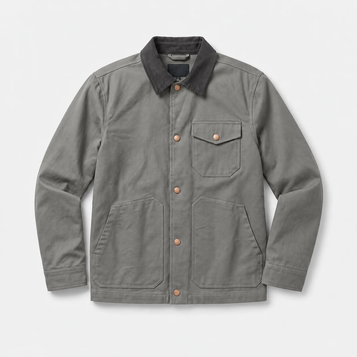 Holloway corduroy-collar work jacket in Gray 1