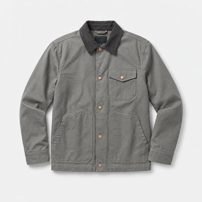 Holloway corduroy-collar work jacket in Gray 1