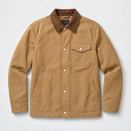 Holloway corduroy-collar work jacket in Khaki 1