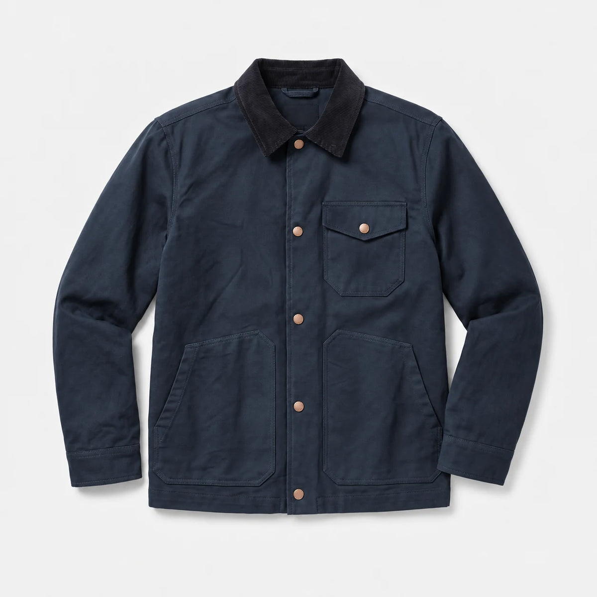 Holloway corduroy-collar work jacket in Navy Blue 1