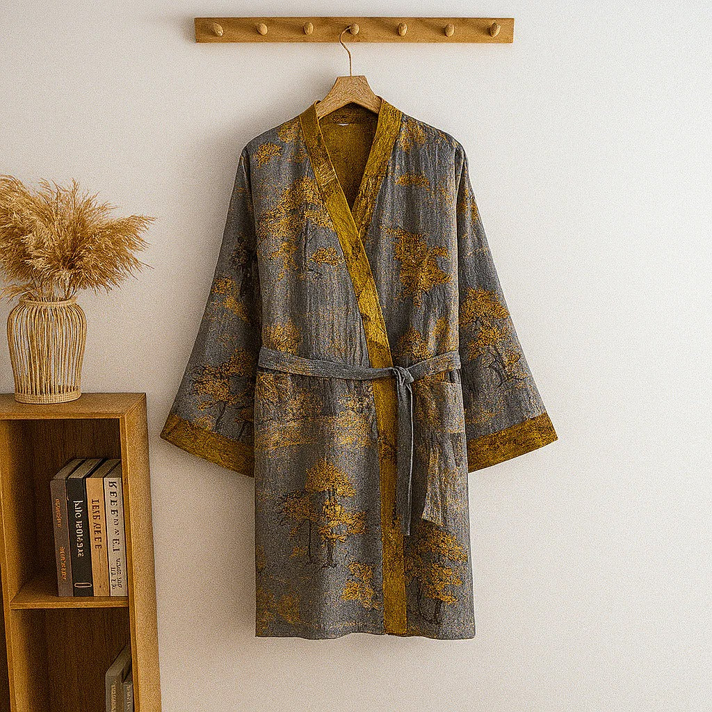 Ellsworth men's lightweight kimono robes in Green 1