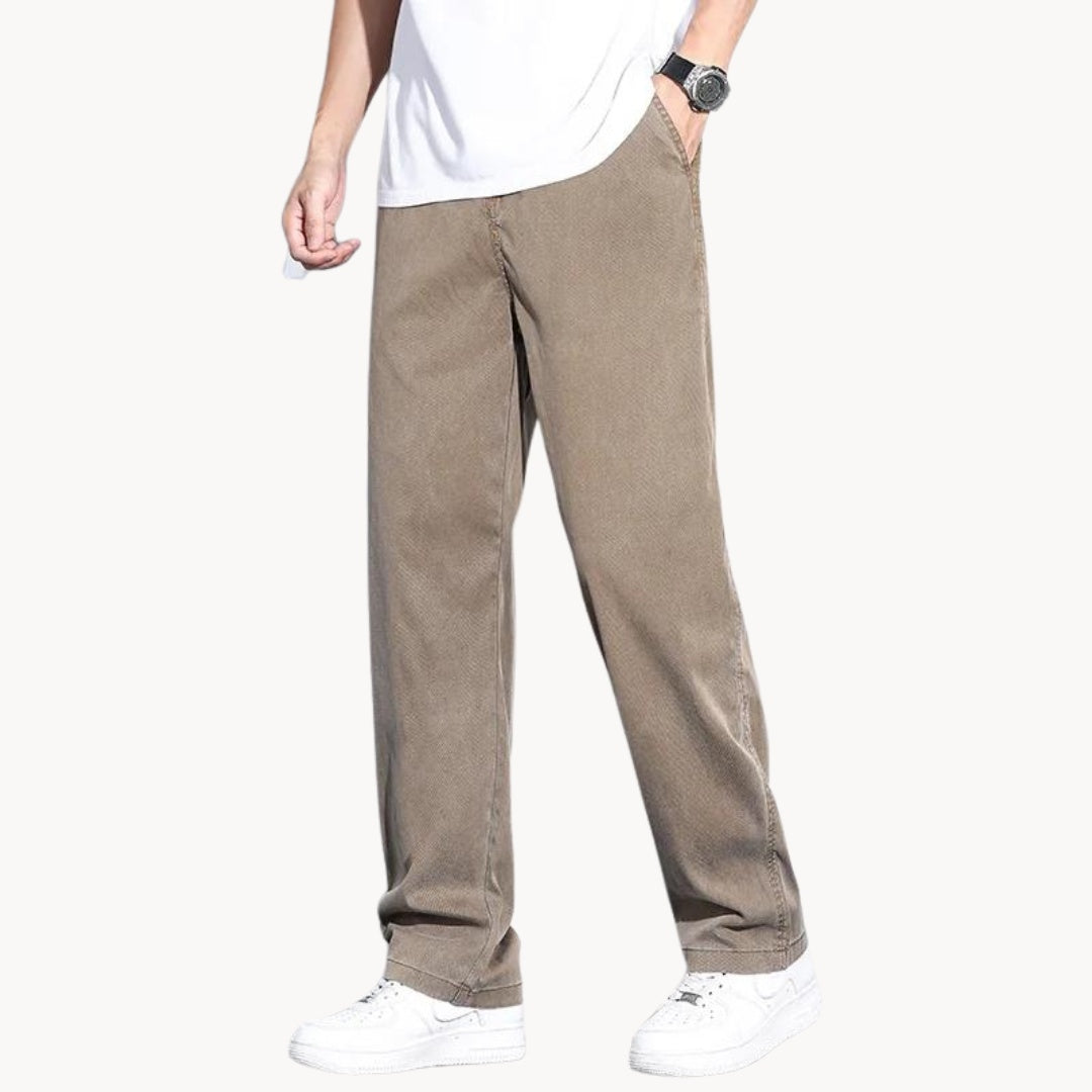 Jarvis Tencel-blend jeans in Brown 1