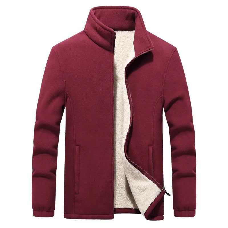Kellam full-zip fleece jacket in Red 1