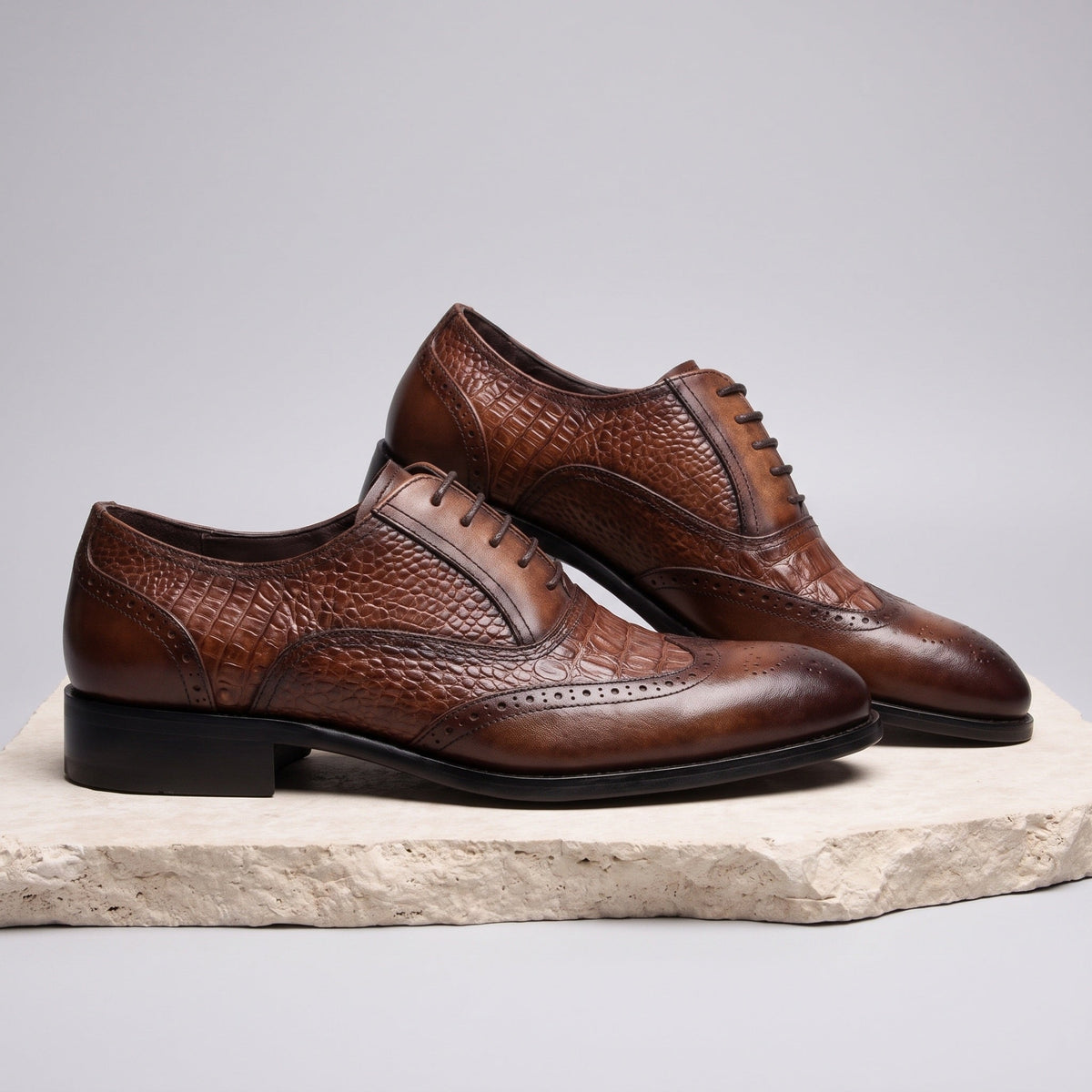 Kendrick brogue oxford shoes in Brown 1