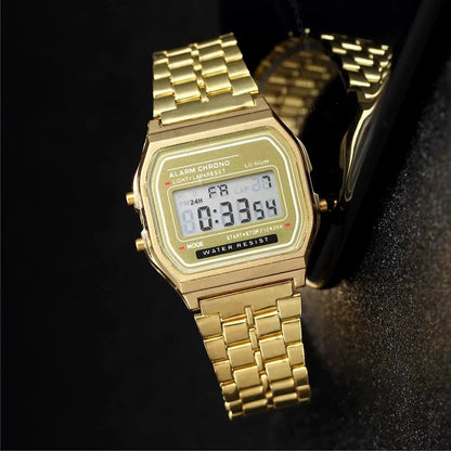 Kesler digital steel watch in Gold 1