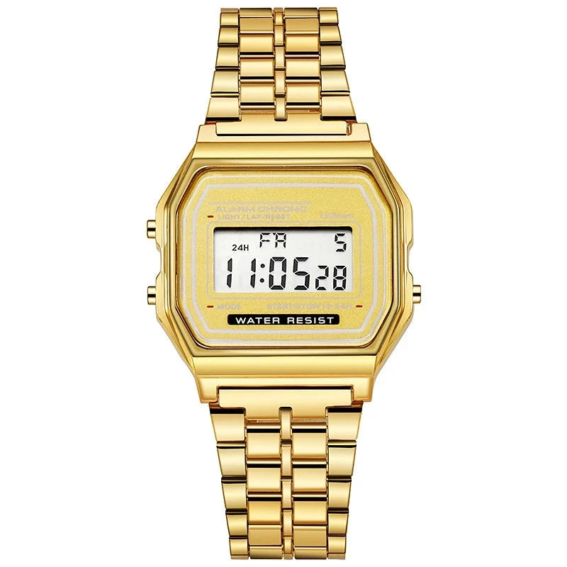 Gold Kesler digital watch front view on a plain background