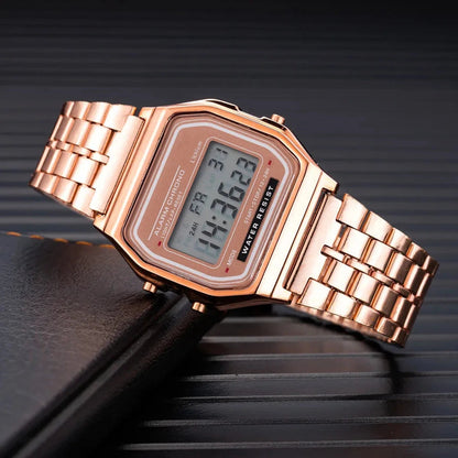 Kesler digital steel watch in Rose 1