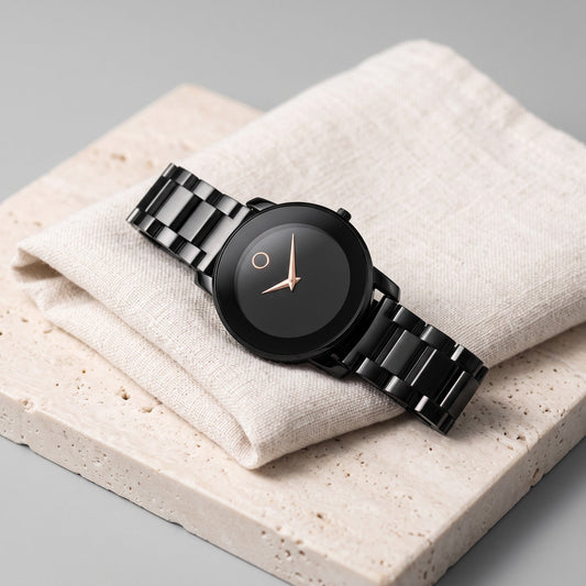 Larkin minimalist steel watch in Black 1